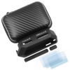 Picture of HCJYC 5 in 1 Protective Accessories Soft Silicone Case & EVA Carrying Case & 3 Pack of Screen Protector & SD Card Dust Plug & GPIO Dust Plug for Flipper Zero - Black Set