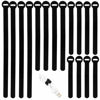 Picture of 150PCS Reusable Cable Ties - 4+6+8+10inch Multi-Purpose Cable management Hook & Loop Cable Straps Wire Ties,Adjustable Fastening Cord Organizer,Cable Organizer for Home,Office and Data Centers,Black