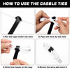 Picture of 150PCS Reusable Cable Ties - 4+6+8+10inch Multi-Purpose Cable management Hook & Loop Cable Straps Wire Ties,Adjustable Fastening Cord Organizer,Cable Organizer for Home,Office and Data Centers,Black