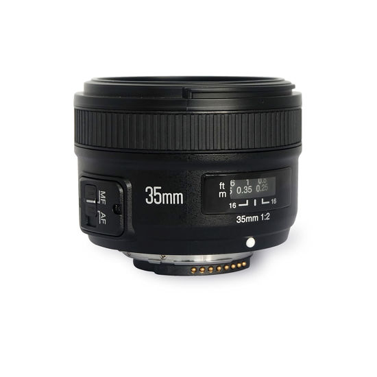 Picture of YONGNUO YN35MM F2 Auto Focus Lens Wide Angle Fixed Prime Lens Compatible with Nikon DSLR Cameras