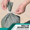 Picture of CreiYuan Flood Control Empty Sand Bags 10PCS, Durable Green Flood Bags, 14"x26" Large Capacity 50lbs, with Tie Closure, UV Resistant Design, Multi-Purpose Emergency Flood and Storm Protection