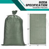 Picture of CreiYuan Flood Control Empty Sand Bags 10PCS, Durable Green Flood Bags, 14"x26" Large Capacity 50lbs, with Tie Closure, UV Resistant Design, Multi-Purpose Emergency Flood and Storm Protection