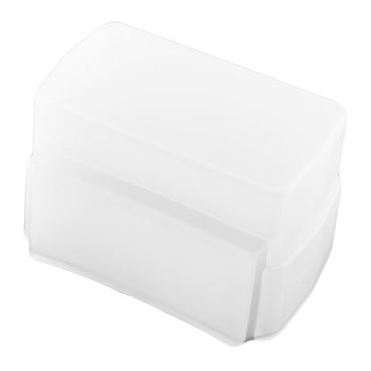Picture of Flash Diffuser Camera Bounce Dome Light Softbox Compatible for Nikon SB-600 Olympus FL36 Panasonic DMWFL 360E Sunpak PZ-42X Speedlight - White