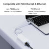 Picture of Gigabit PoE to USB C Converter for Smart Phone/Tablet, USB-C to Ethernet Adapter with 10W Charging, Power & Data 2-in-1 RJ45 Port to Type-C Adapter, 10/100/1000Mbps High Speed Plug & Play,IEEE802.3af