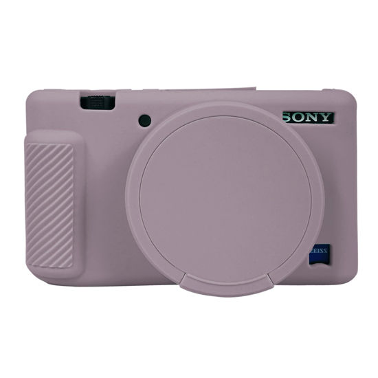 Picture of Camera Case for Sony ZV-1, ZV1 Case Silicone Cover Camera Sleeve Body Skin Protective Case with Removable Lens Cap for Sony ZV1 Digital Camera,Grey