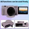 Picture of Camera Case for Sony ZV-1, ZV1 Case Silicone Cover Camera Sleeve Body Skin Protective Case with Removable Lens Cap for Sony ZV1 Digital Camera,Grey