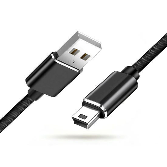 Picture of Jonfolk Mini USB Charger Cable for Texas Instruments Calculator TI-84 Plus CE/TI 84 Plus C Silver Edition/TI Nspire CX/CAS Graphing Calculator Charging Cord Nylon Braided (3FT, Black)