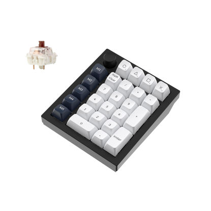 Picture of Keychron Q0 Max Wireless Custom Mechanical Numpad, 2.4 GHz/Bluetooth 5.1/Wired QMK Number Pad, RGB Hot-Swappable with Gateron Brown Switch for Laptop Mac Windows Linux - Black