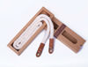 Picture of MINI GAGA DOROM Vintage Handmade Cotton Leather Camera Neck Strap for Leica Nikon Fuji Pentax Canon Panasonic Sony Long White
