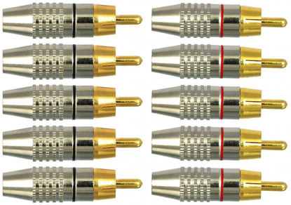 Picture of CESS RCA Plug Solder Gold Audio Video Connectors (10 Pack)