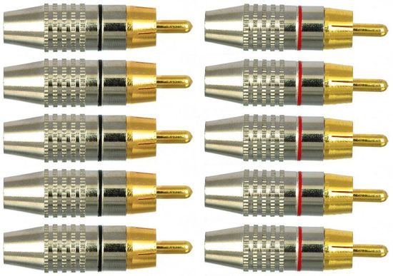 Picture of CESS RCA Plug Solder Gold Audio Video Connectors (10 Pack)