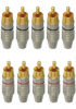 Picture of CESS RCA Plug Solder Gold Audio Video Connectors (10 Pack)