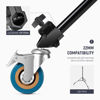 Picture of NEEWER Professional Swivel Caster Wheel Set, 3 Pack Nonslip 360° Rotation Rubber Wheel with Durable Iron Construction Foot Brake Lock Only for Heavy Duty Light Stand with ø0.9/22mm Legs, ST001