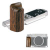 Picture of WEPOTO X100VI / X100V Handgrip L-Shape Grip with Quick Release Plate for Arca,Wood Side Handle,compatible with FUJIFILM X100VI / X101V Cameras (Silver Base/Golden sandalwood)