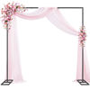 Picture of Wokceer Metal Heavy Duty Backrop Stand Square 8x8FT Adjustable Pipe and Drape Kit Black Photo Booth Stand for Wedding Ceremony Birthday Party Photography Exhibition Celebration