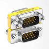Picture of Luo Qiufa 2 pcs VGA SVGA HD15 male-to-male mini gender converter coupler cable adapter