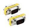 Picture of Luo Qiufa 2 pcs VGA SVGA HD15 male-to-male mini gender converter coupler cable adapter