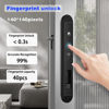 Picture of Narrow Smart Door Lock, Keyless Entry Lock, 4in1 Multipul Unlock Method, Fingerprint, Card, Mechanical Key, App Remote Control, Use Tuya APP, Rechargeable