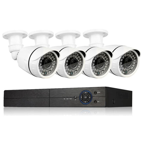 Picture of Eversecu 4 Channel Security Camera System 1080P DVR and (4) 1.0MP 720P Weatherproof Cameras Support Night Vison Weatherproof, Motion Alert, Smartphone, PC Easy Remote Access (NO HDD Included)