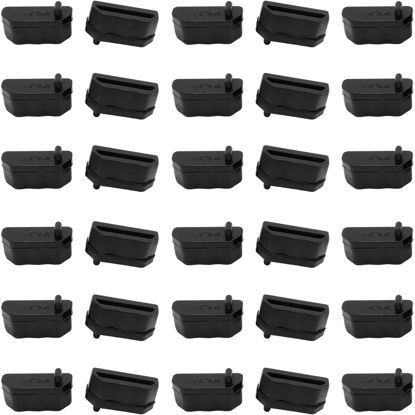Picture of 30pcs HDMI Silicone Anti Dust Cap Cover Plugs, HDMI Female Port Dustproof Plug Soft Protector Stopper, for TV,Laptop Computers etc,Black