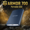 Picture of Lexar 2TB Armor 700 Portable SSD, Up to 2000MB/s, USB 3.2 Gen 2x2, Rugged, IP66 Water & Dust Resistance, Compatible w/iPhone 15, Cameras, Gaming Consoles, External SSD, Dark Blue (LAR700X002T-RNLNU)
