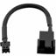 Picture of CRJ Mini 2-Pin Fan Adapter Cables (2-Pack) - 4-inch (10cm), Black Sleeved - Connect 3-Pin/4-Pin PC Fans to Mini 2-Pin JST XH 2.5mm Headers