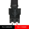 Picture of CRJ Mini 2-Pin Fan Adapter Cables (2-Pack) - 4-inch (10cm), Black Sleeved - Connect 3-Pin/4-Pin PC Fans to Mini 2-Pin JST XH 2.5mm Headers
