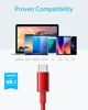 Picture of Anker USB to USB C Cable [2 Pack, 6FT], USB A to USB C Charger Cord for Samsung Galaxy S10 S10+, LG V30, Beats Fit Pro and More (USB 2.0, Red)