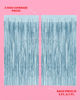 Picture of xo, Fetti Party Decorations Matte Blue Fringe Foil Curtain - Set of 2 | Bachelorette Bridal Shower Backdrop, Wedding, Birthday Photo Booth