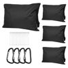 Picture of 4 Pack Sandbag Weight Bags for Photography, Foldable Handheld Storage Bag with Shoulder Strap, 15.5"x9.4" Heavy Duty Polyester Saddlebag/Beanbag/Tripod Weight Bag for Camera Tripod