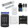 Picture of Door Access Control System RFID Keypad 600lb Electric Magnetic Door Lock Kit with Exit Button Doorbell Chime Remote Control