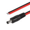 Picture of CERRXIAN DC5521 Power Pigtails Cable,1 FT 14AWG 5.5mm x 2.1 mm DC Male Bare Wire Open End Power Wire,DC Supply Repair Cable for CCTV Security Camera LED Strip Light Etc(2-Pack) (0.3m Black)