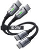 Picture of INIU Short USB C to USB C Cable, [1ft, 2-Pack] 100W Type C Cord for iPhone 16 Pro Max 15 Plus, Samsung Galaxy S24 Ultra S21 S10e, MacBook, iPad and More