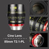 Picture of MEKE 85mm T2.1 Full Frame Manual Focus Cinema Lens for Arri PL-Mount Cinema Cameras