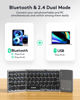 Picture of Samsers Multi-Device Foldable Bluetooth Keyboard with Touchpad Rechargeable Dual-Mode(2.4G+BTx2) Wireless Keyboard with Holder, Portable Ultra Slim Folding Keyboard for Android Windows iOS Mac OS