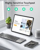 Picture of Samsers Multi-Device Foldable Bluetooth Keyboard with Touchpad Rechargeable Dual-Mode(2.4G+BTx2) Wireless Keyboard with Holder, Portable Ultra Slim Folding Keyboard for Android Windows iOS Mac OS