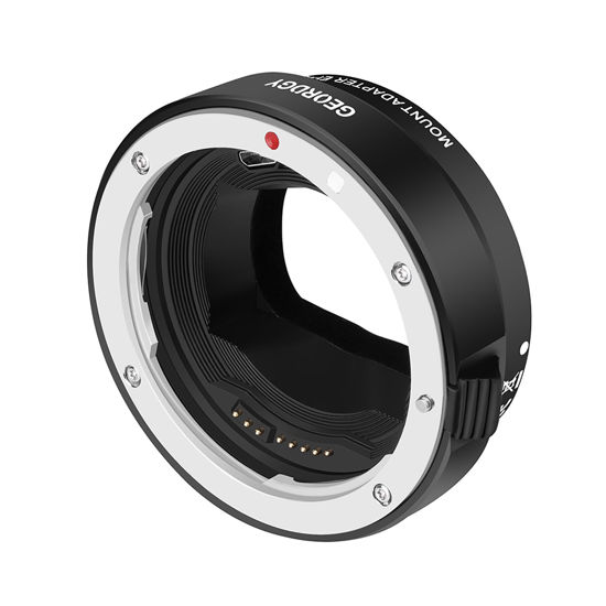 Picture of GEORDGY EF/EF-S Lens Mount Adapter Compatible with Canon EF/EF-S Lens, Auto-Focus Lens Converters Ring, for Sony E Mount Mirrorless Cameras Series A9 A7R5 A7R4 A7R3 A7R2 A7R3A A7R4A A7M3 A7M2 A7R A7S2