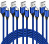 Picture of etguuds USB A to USB C Cable 5-Pack (3/3/6/6/10 ft), Fast Charging Type C Charger Cord for iPhone 16 15 Pro/Pro Max/Plus, for Samsung Galaxy S24 S23 S22 S21 S20 S10 A55 A54 Flip, Pixel, Moto G, Blue