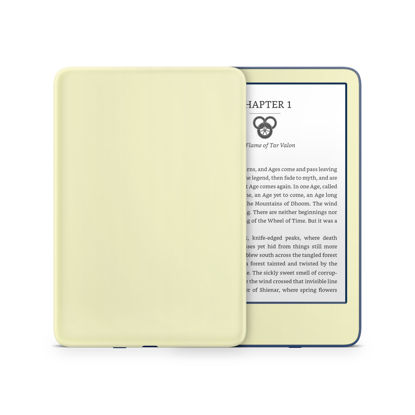 Picture of Tacky Design Solid Skin for Kindle Paperwhite Skin Wrap,Minimalistic Skin for Kindle Stickers, Premium Vinyl 3M Full Wrap for Kindle Paperwhite Covers (Light Lemon, Kindle Paperwhite (11th Gen, 2021)