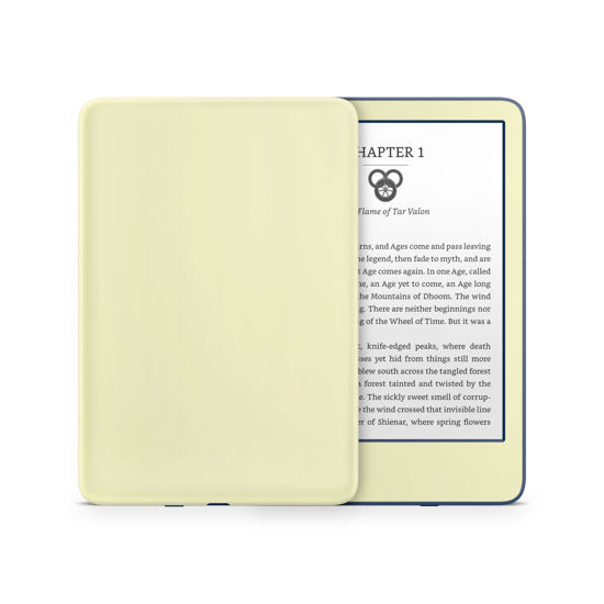 Picture of Tacky Design Solid Skin for Kindle Paperwhite Skin Wrap,Minimalistic Skin for Kindle Stickers, Premium Vinyl 3M Full Wrap for Kindle Paperwhite Covers (Light Lemon, Kindle Paperwhite (11th Gen, 2021)