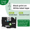 Picture of Aonomi 8 Pack Replace for Brother P Touch Label Tape TZe-231 12mm 0.47 Laminated White TZe TZ 231 Tape Label Maker Refills Replacement for Brother Label Maker PTouch PTH-110 111 D220 D210 D410