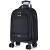 Picture of Ponhog Rolling Backpack - 17 inch Laptop Backpack with 4 Spinner Wheels Carry on Travel Backpack Water Resistant Wheeled Backpacks for Women Men Suitable for Overnight College Work Black
