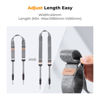 Picture of K&F Concept 45mm Camera Neck Strap for Photographers Camera Strap Quick Release Clip Adjustable Sling Strap Compatible for Nikon Canon Sony Olympus DSLR Camera Silver