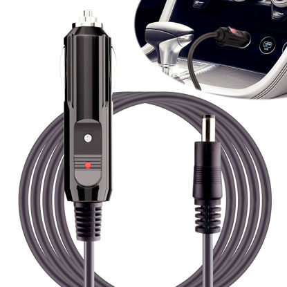 Picture of ecocstm 12V Car Charger Adapter, Cigarette Lighter Power Cord, Car Charger Power Cord for Snailax Gideon Relaxzen Belmint Back Massage Seat Cushion Shiatsu Neck and Back Massager Car Accessories