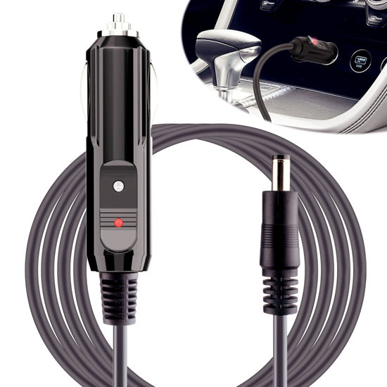 Picture of ecocstm 12V Car Charger Adapter, Cigarette Lighter Power Cord, Car Charger Power Cord for Snailax Gideon Relaxzen Belmint Back Massage Seat Cushion Shiatsu Neck and Back Massager Car Accessories
