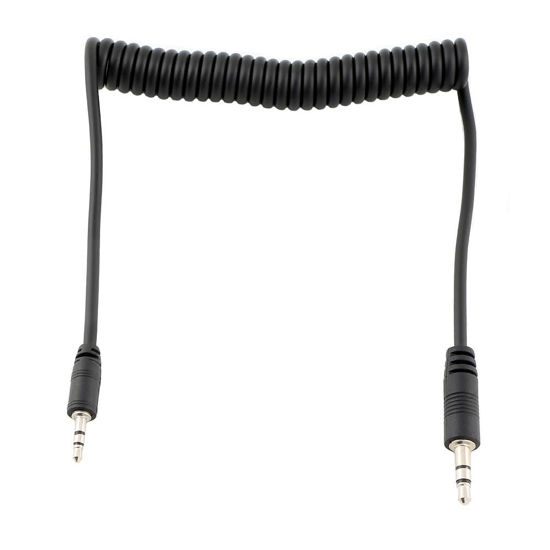 Picture of 3.5mm to RR-100 Camera Shutter Release Cable Remote Control Cord Speedlight Flash Trigger Connect Spring Coiled Wire Cord for Fujifilm X100VI X-T5 X-T4 XT3 XT2 X-H2 X-T30 II XT20