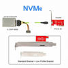 Picture of CY Card PCI-E 3.0 Express 4.0 x4 to Oculink External SFF-8612 SFF-8611 Host Adapter for PCIe SSD with Bracket