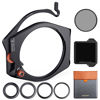 Picture of K&F Concept X PRO Square Filter Holder System Kit (Filter Holder + 95mm Circular Polarizer + Square ND1000 Filter + 4 Filter Adapter Rings) for Camera Lens