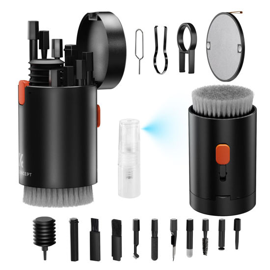 Picture of K&F Concept 20-in-1 Keyboard Cleaning Kit Laptop Cleaner, Multifunctional Electronic Device Cleaning Tool, for iPhone AirPods MacBook iPad, Camera PC Monitor Earbud TV Tablet Screens