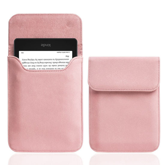 Picture of WALNEW Sleeve Case for 7" Kindle Paperwhite and Kindle Colorsoft Signature Edition (2024 Released), Protective Pouch Bag Case Cover for 6.8-inch All-New Kindle Paperwhite 11th Generation 2021(Pink)